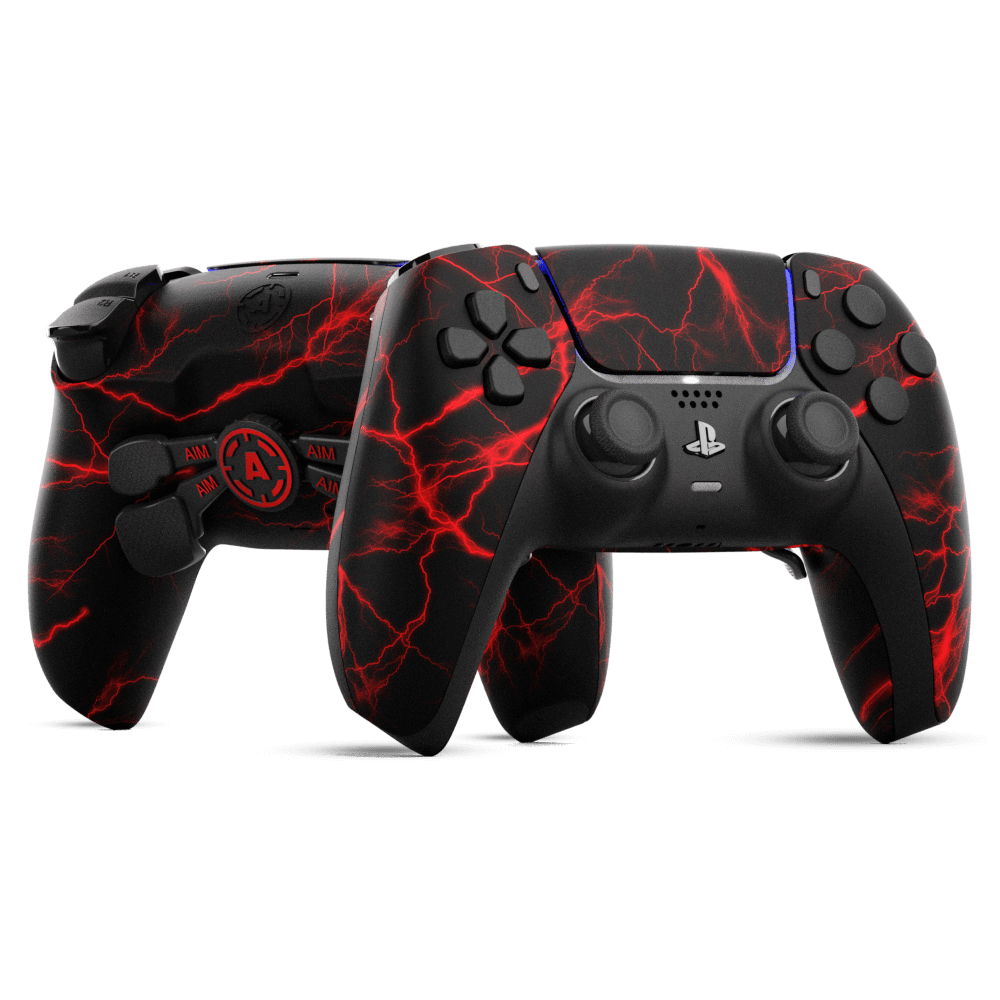 Storm Red Fullprint PS5 Aim Controller - Aimcontrollers