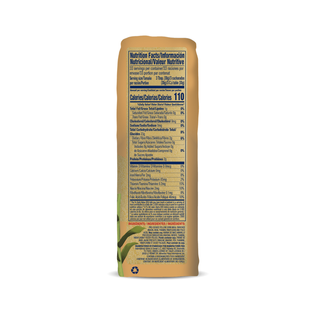 P.A.N. PRECOOKED YELLOW CORN MEAL 2LB. (GLUTEN FREE) P.A.N. USA