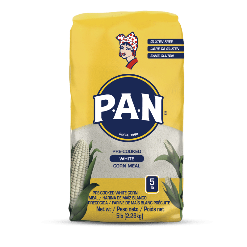 P.A.N. PRECOOKED WHITE CORN MEAL 5LB (GLUTEN FREE) P.A.N. USA