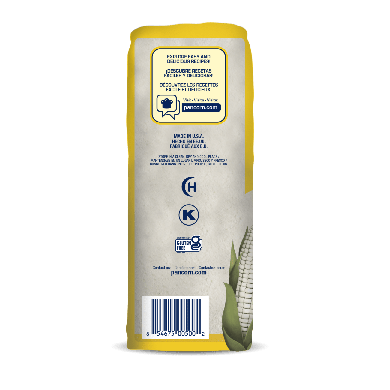 P.A.N. PRECOOKED WHITE CORN MEAL 5LB (GLUTEN FREE) P.A.N. USA