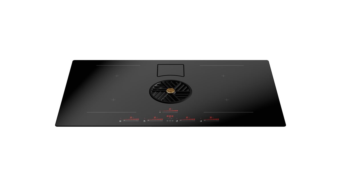 36 Induction downdraft cooktop black glass Bertazzoni