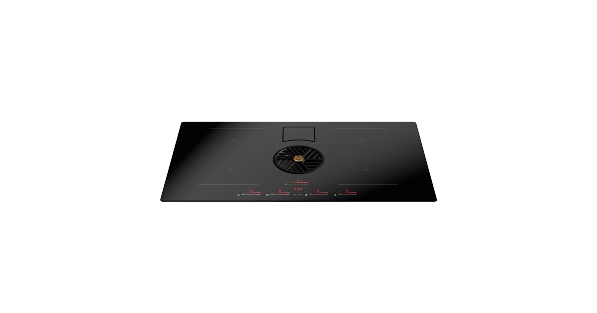 36 Induction downdraft cooktop black glass Bertazzoni