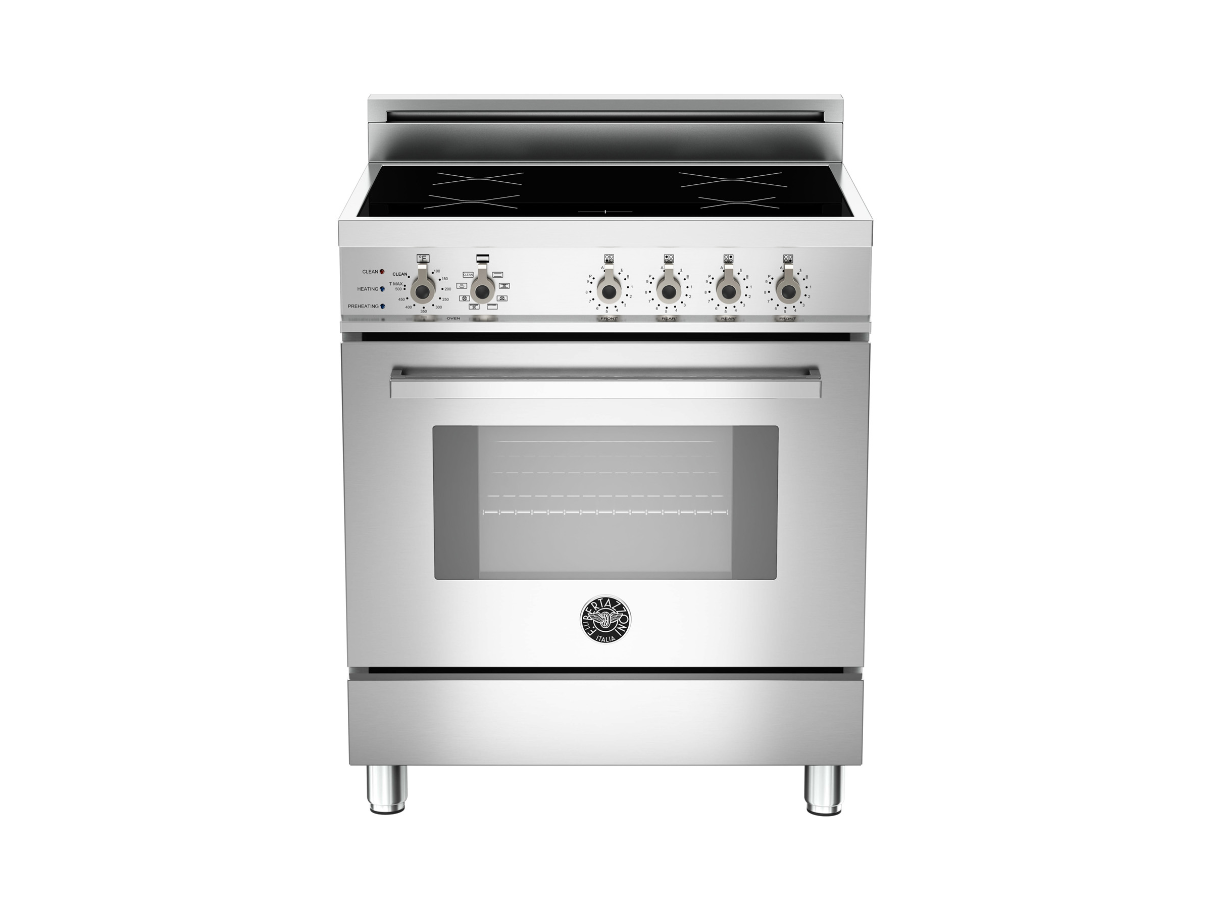 30 4Induction Zones, Electric SelfClean oven Bertazzoni