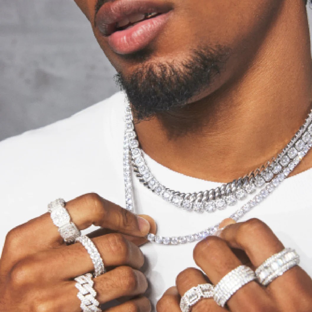 10mm Iced CZ C Logo Tennis Chain Mens Chains Shop Tennis Chains at Cernucci US