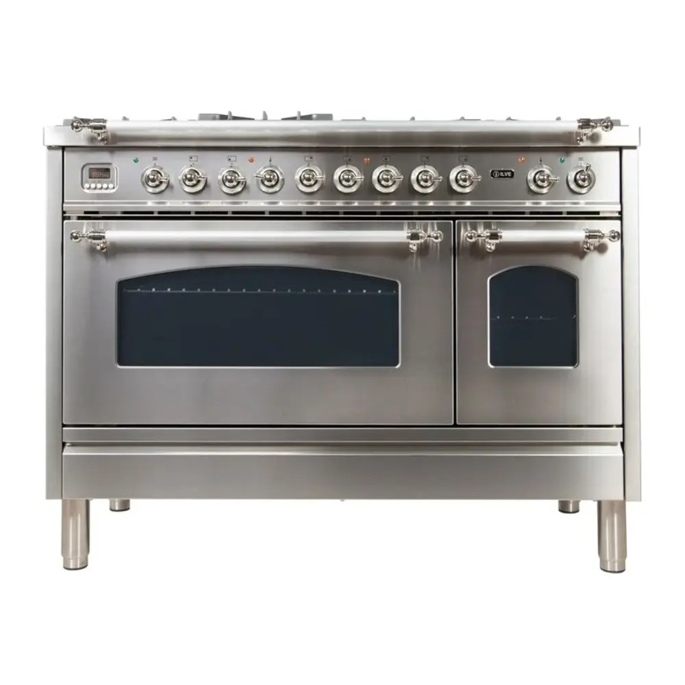 ILVE UPN120FDMPIX Nostalgie I 48" Dual Fuel Range (Natural Gas, Stainless Steel, Chrome) ILVE USA
