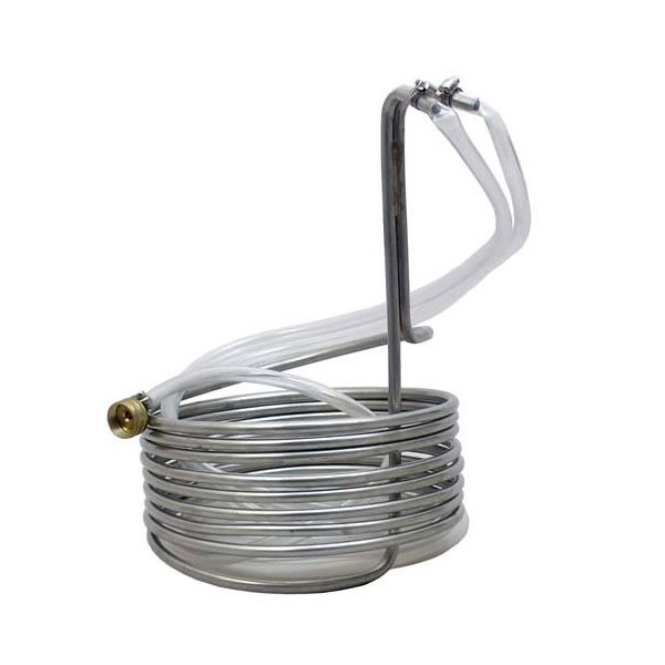 Stainlesss Steel Wort Chiller With Garden Hose Fittings Krome Dispense