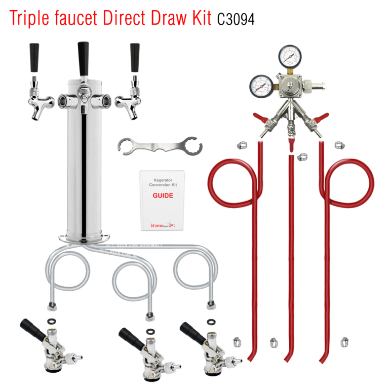 Krome Dispense » Triple faucet Direct Draw Kit