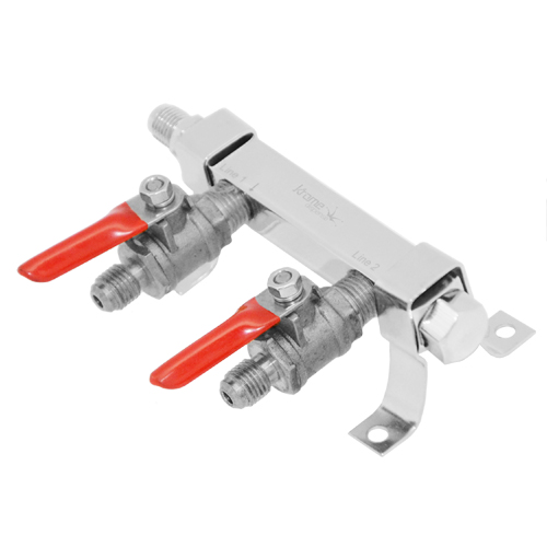 2 Way MFL Gas Distributor Without PRV Brass body Krome Dispense