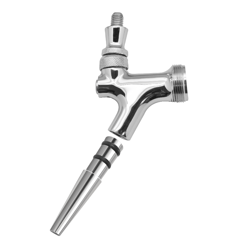 Krome DispenseFaucet Spout ExtensionBrass Krome Dispense