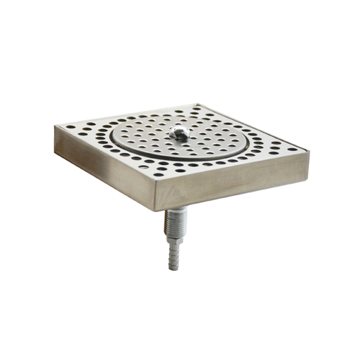 63/8"x63/8" Glass Rinser Drip Tray Krome Dispense