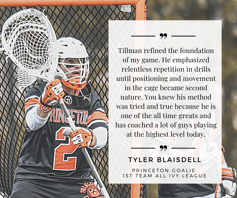 Tillman Johnson Virtual Lacrosse Goalie Coaching MiniCamp