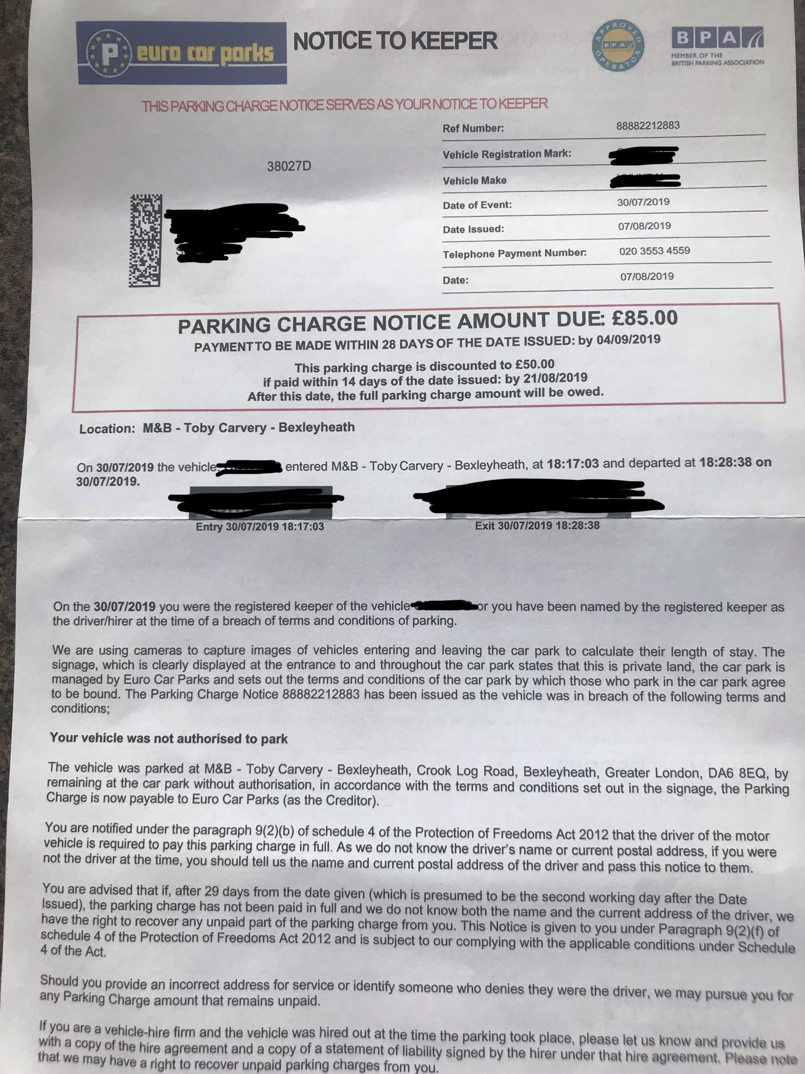 Parking Charge Notice Help — Charlton Life