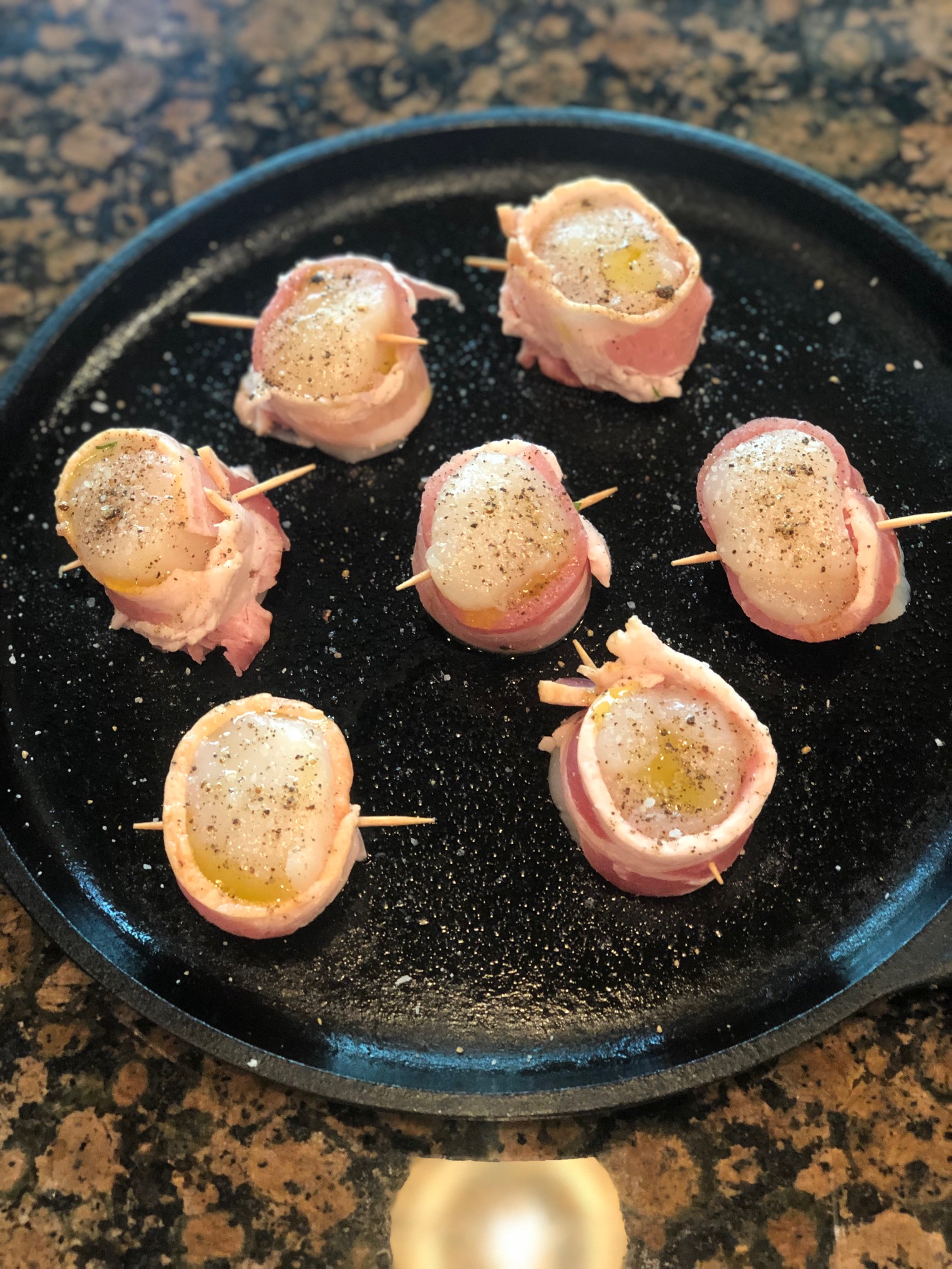 Spicy Bacon Wrapped Scallops — Big Green Egg Forum
