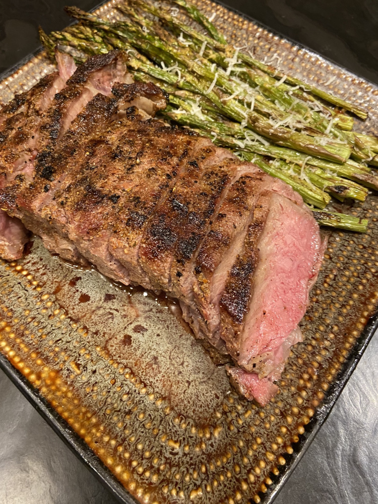 Just a Cheap Ribeye n Asparagus — Big Green Egg Forum