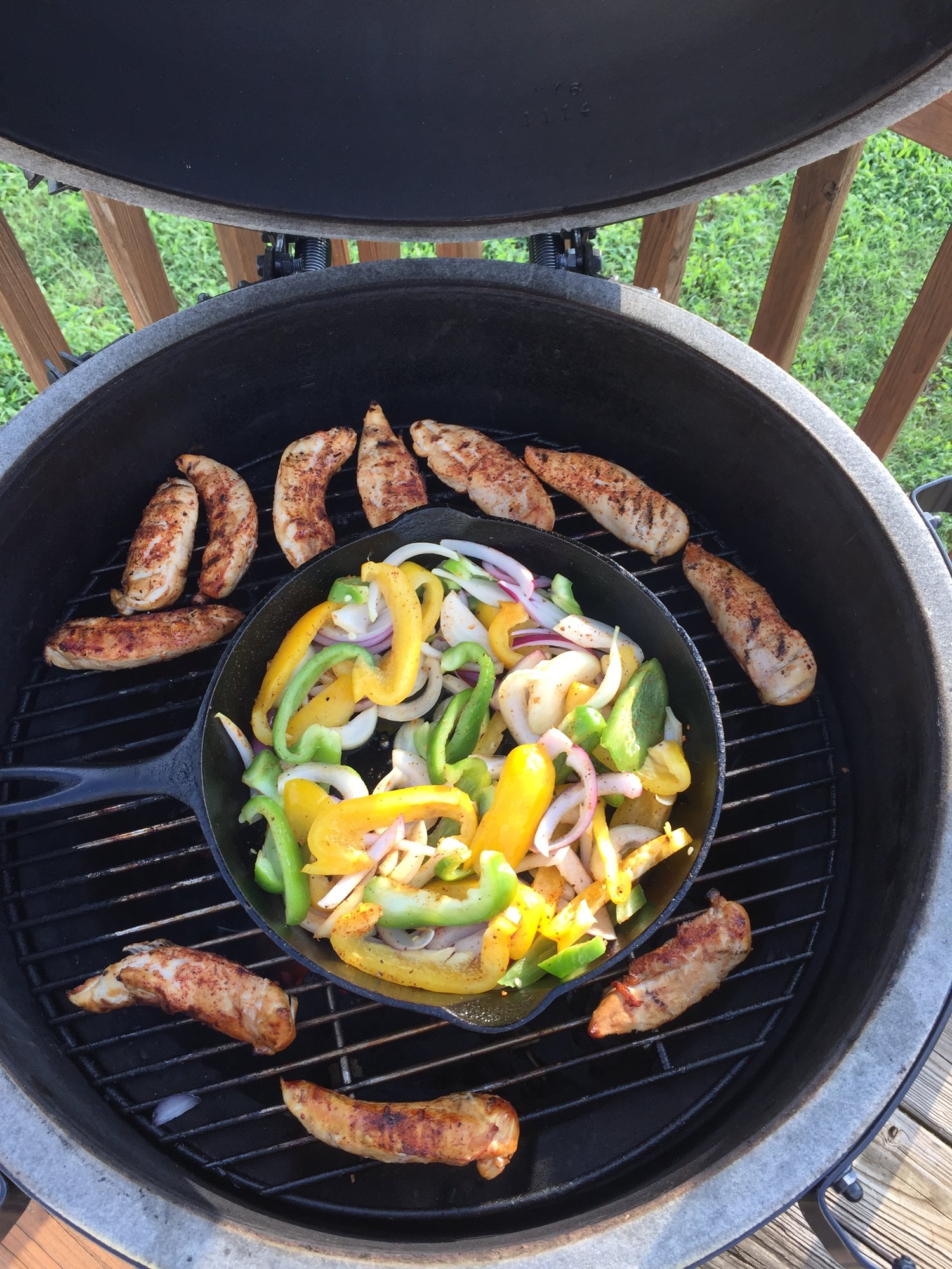 Chicken Fajitas — Big Green Egg EGGhead Forum The Ultimate Cooking