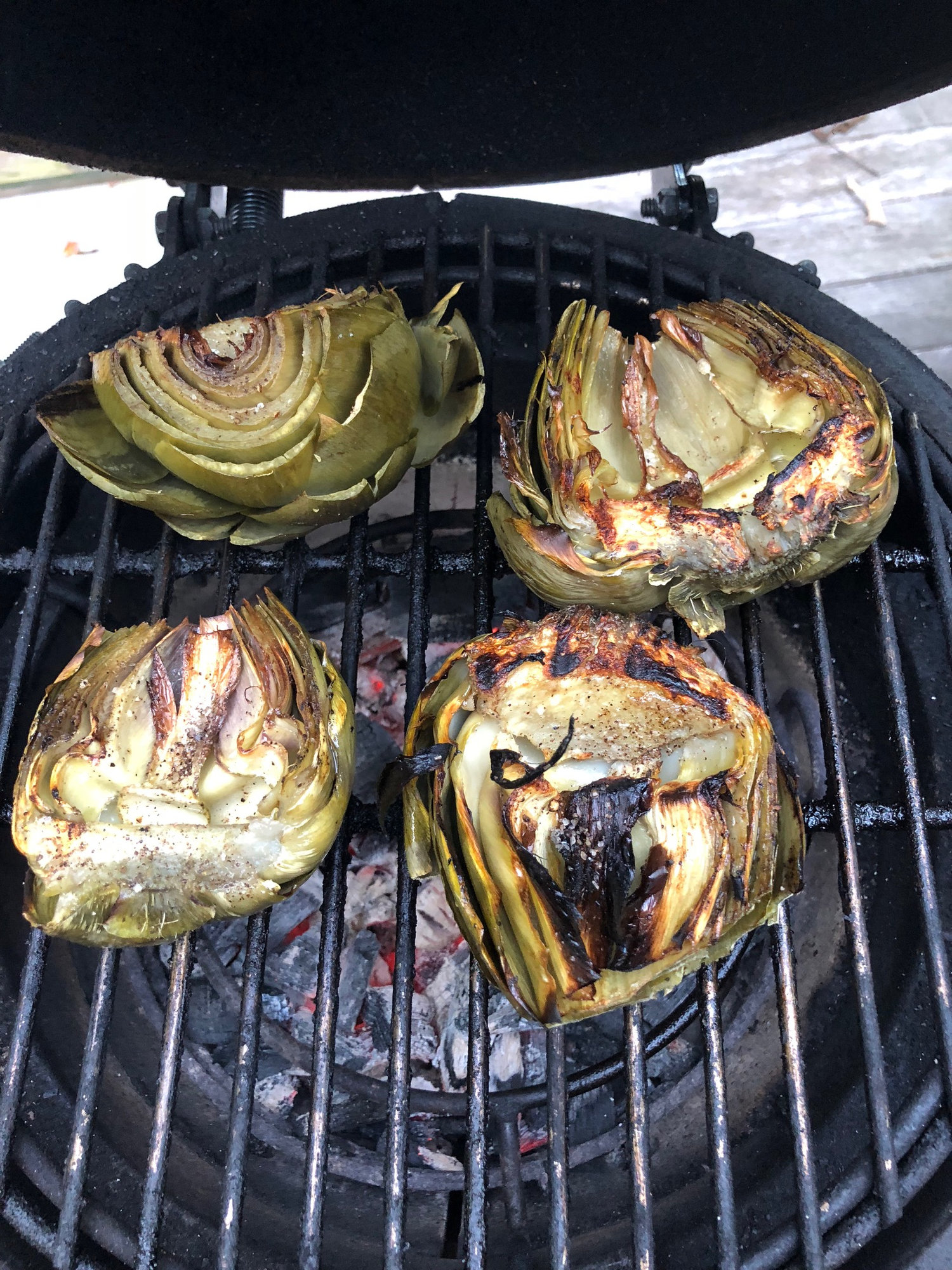Costco Tomahawks & Grilled Artichokes — Big Green Egg Forum
