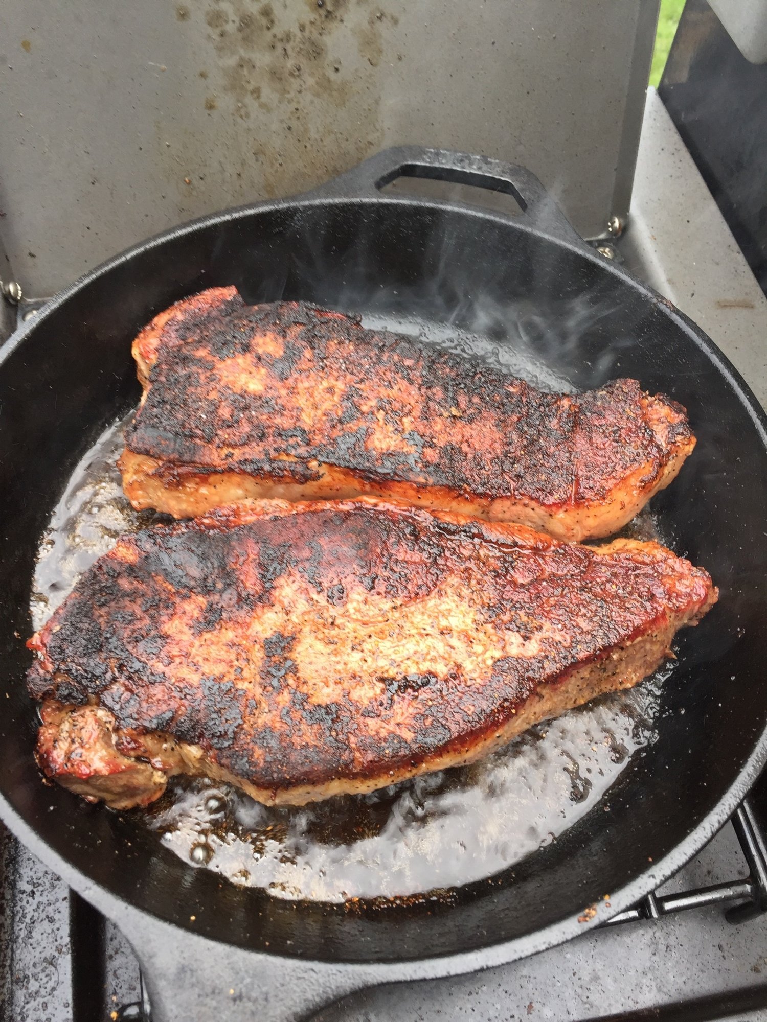 SRF NW Prime New York Strip. Spoiler Alert...delicious! — Big Green Egg
