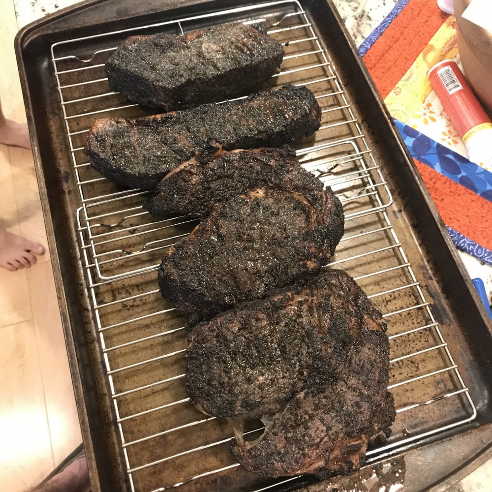 Reverse sear steaks — Big Green Egg EGGhead Forum The Ultimate