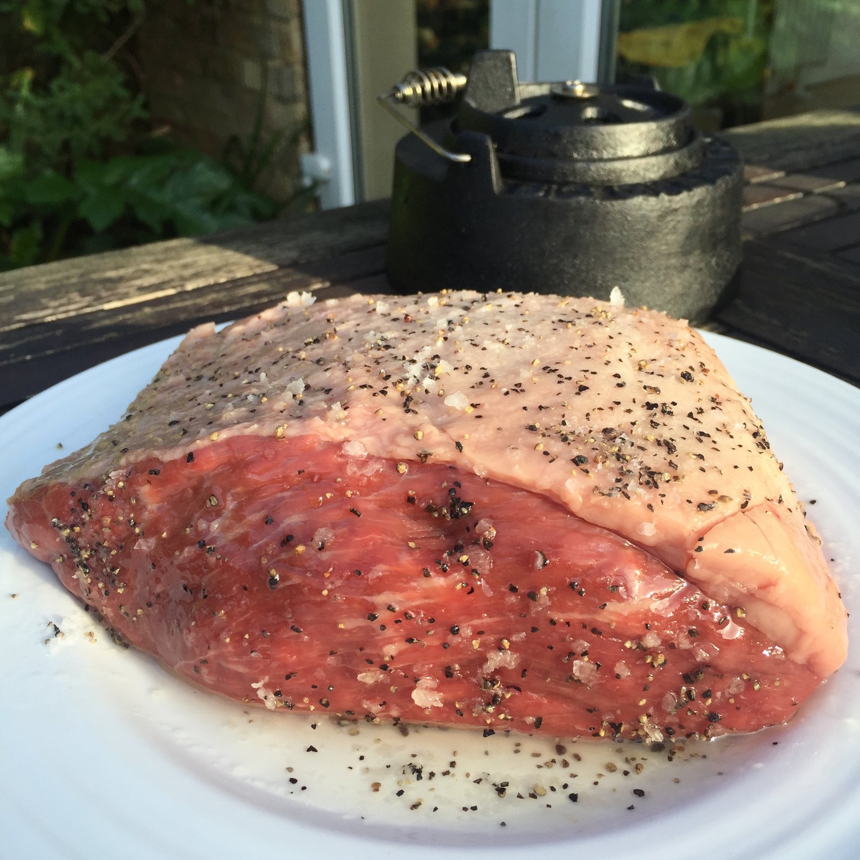 Picanha steak, reverse seared — Big Green Egg EGGhead Forum The Ultimate Cooking Experience...