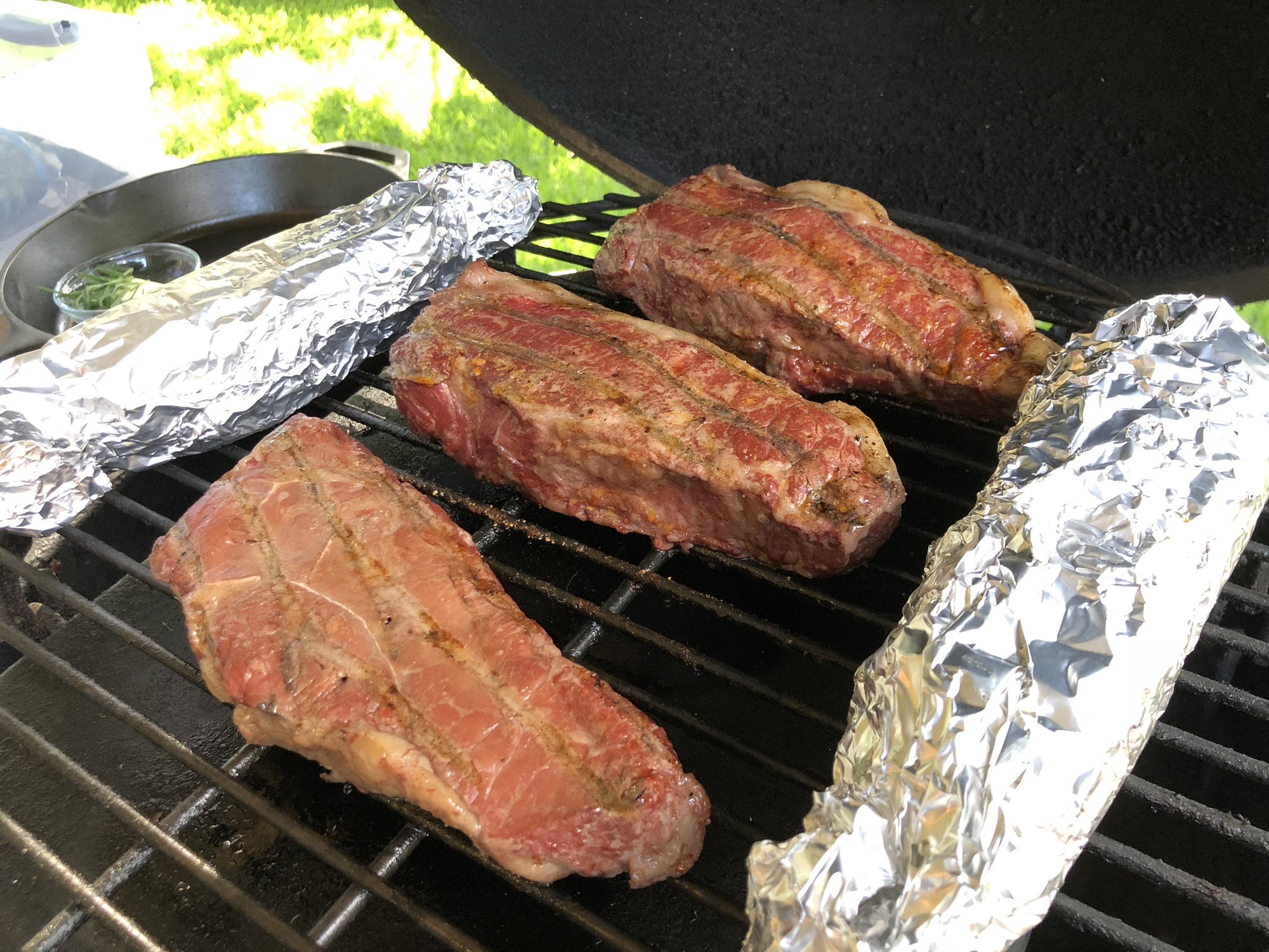 Spanish Spice Rubbed Steaks with Sherry Sauce; Gazpacho — Big Green Egg