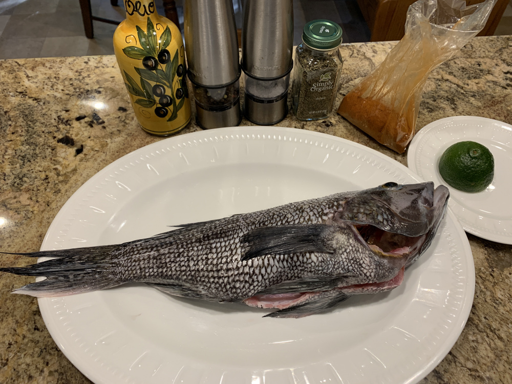 Whole sea bass — Big Green Egg Forum