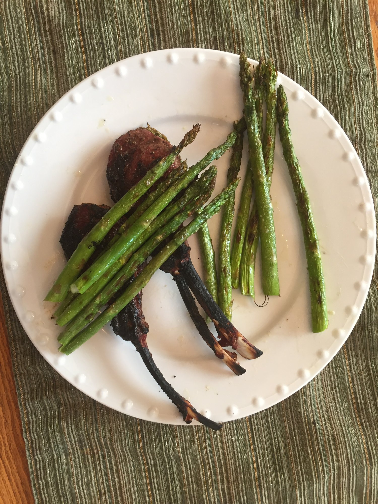 Greek Lamb Chops and Grilled Asparagus — Big Green Egg Forum