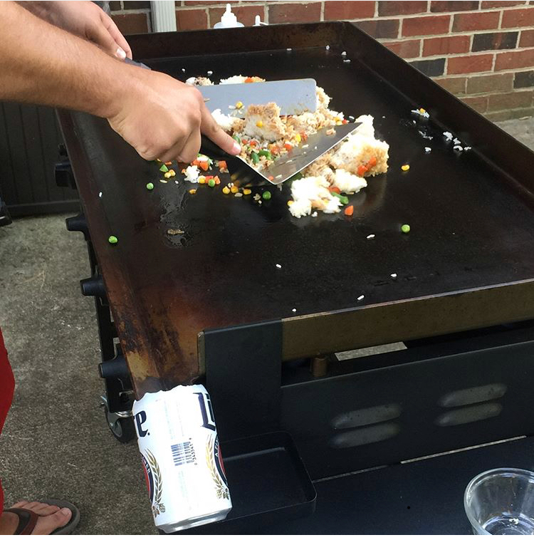 OT Anybody have a Blackstone drip pan modification? OT — Big Green Egg