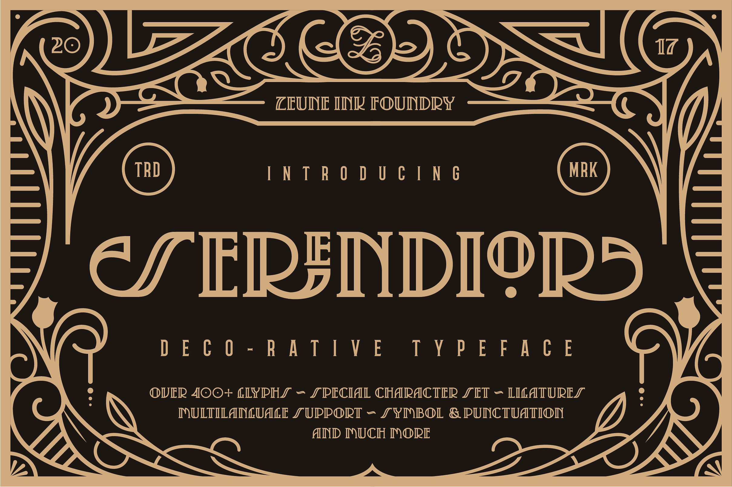 SERENDIOR Art Deco Font — TypeDrawers