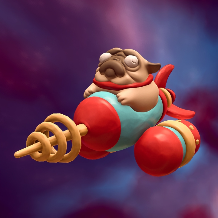 Turbo Clay Rocket Pug! — polycount