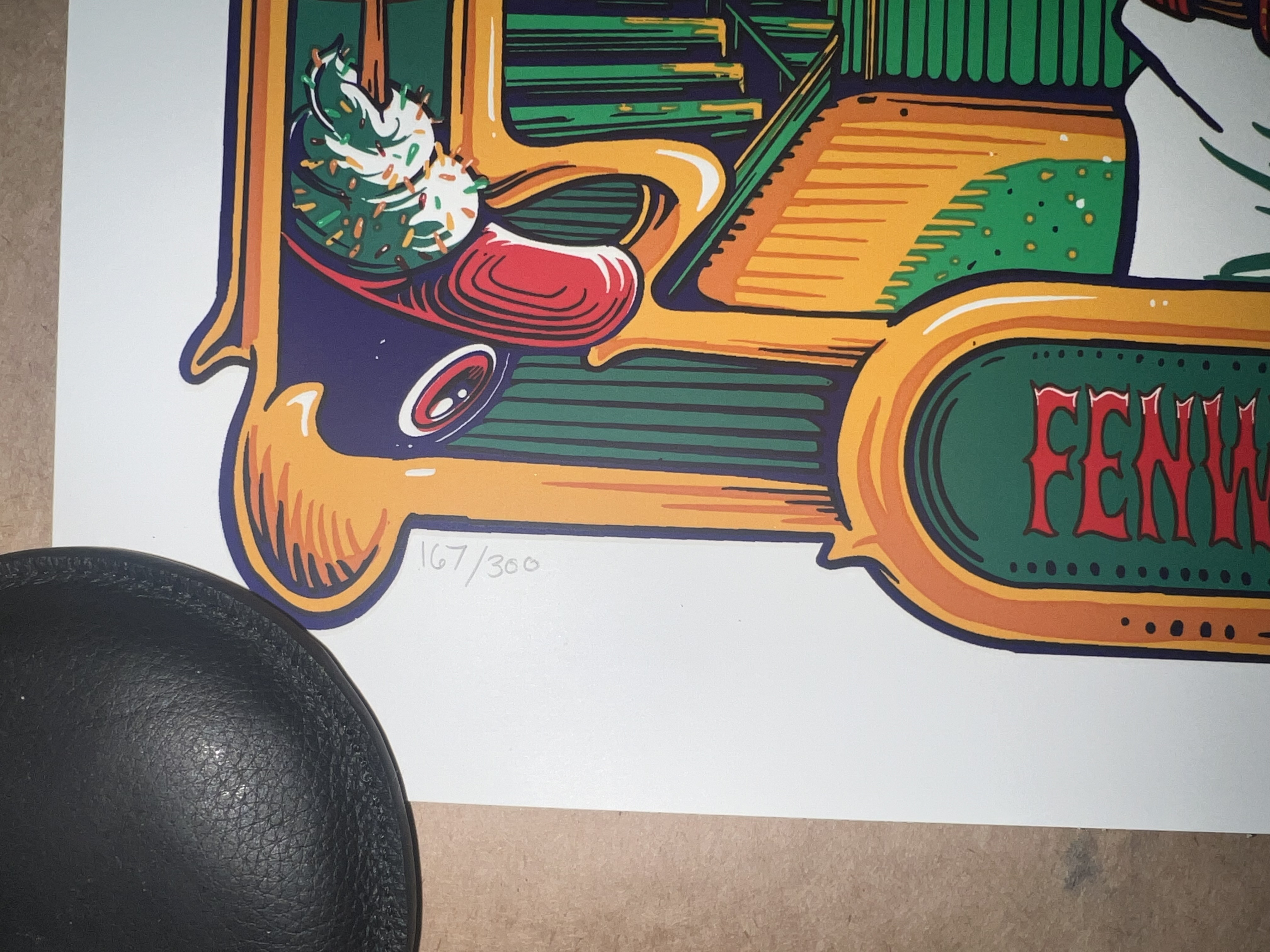 SOLD Boston Fenway poster AP green monster — Pearl Jam Community