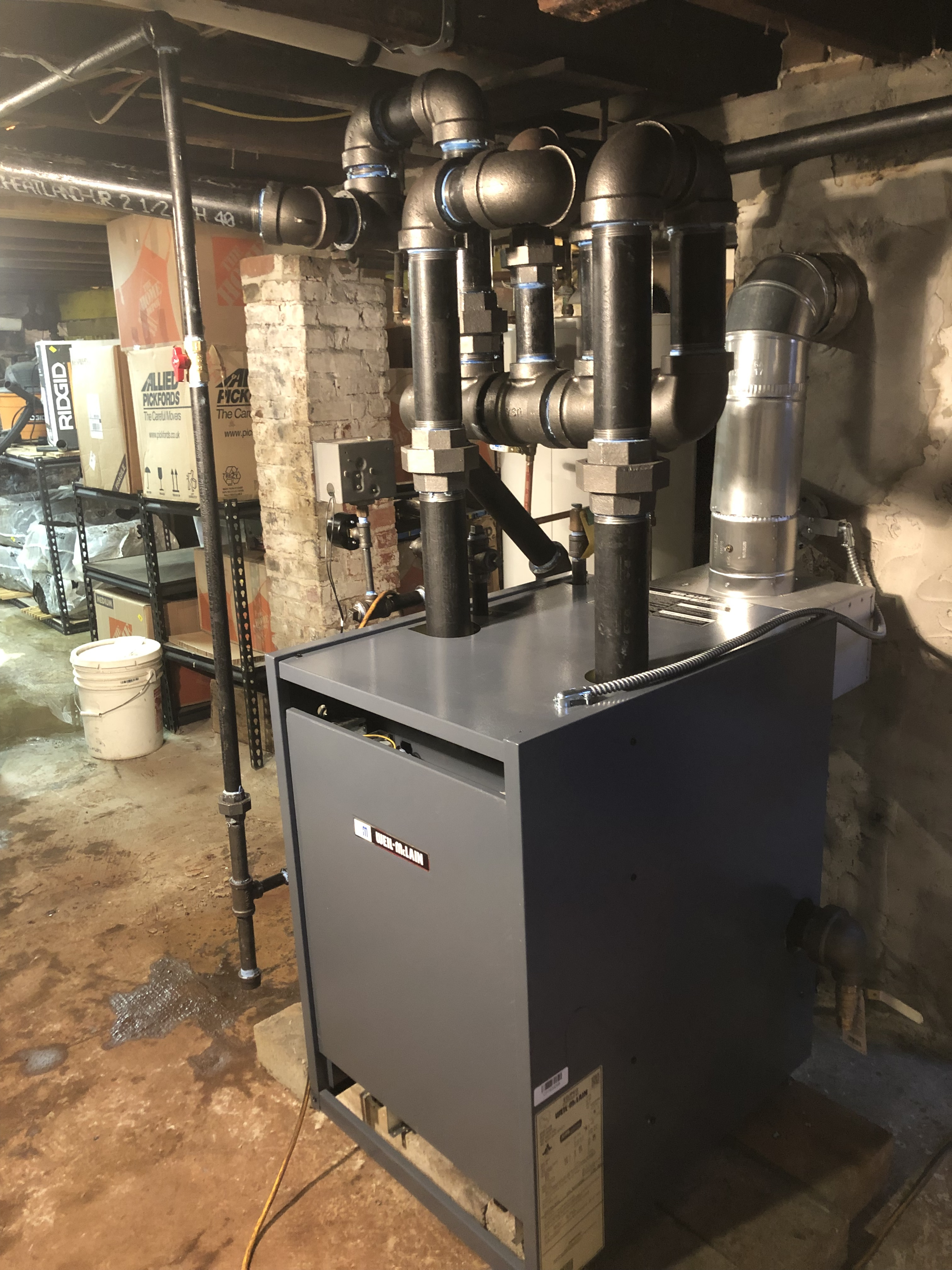 Steam boiler replacement — Heating Help The Wall