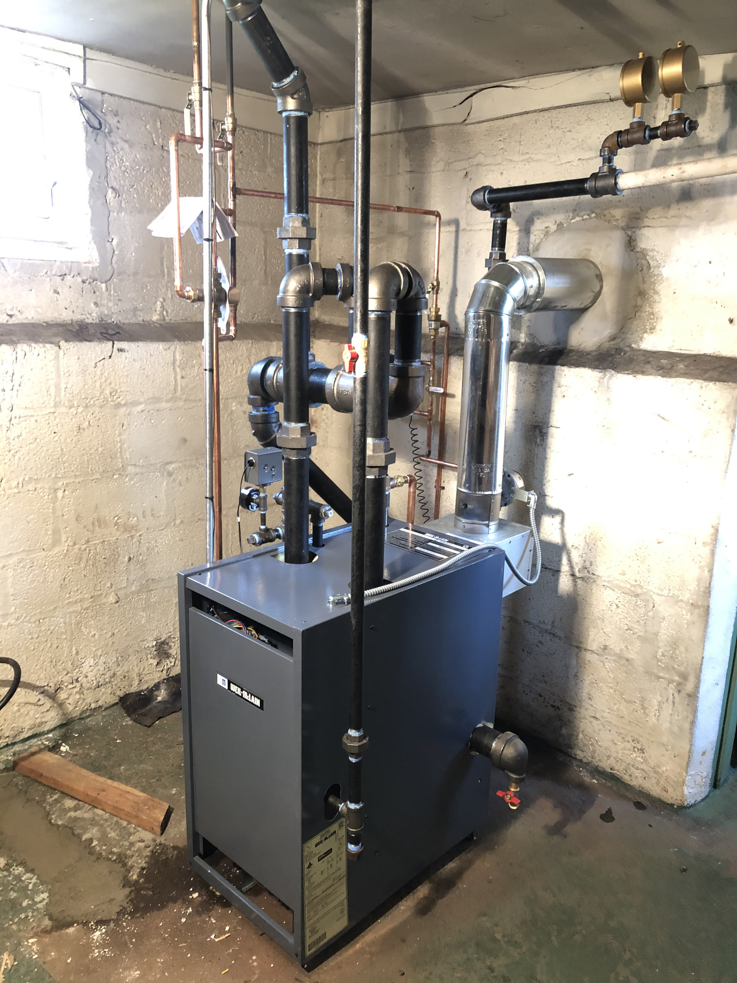 OilGas replacement conversion — Heating Help The Wall