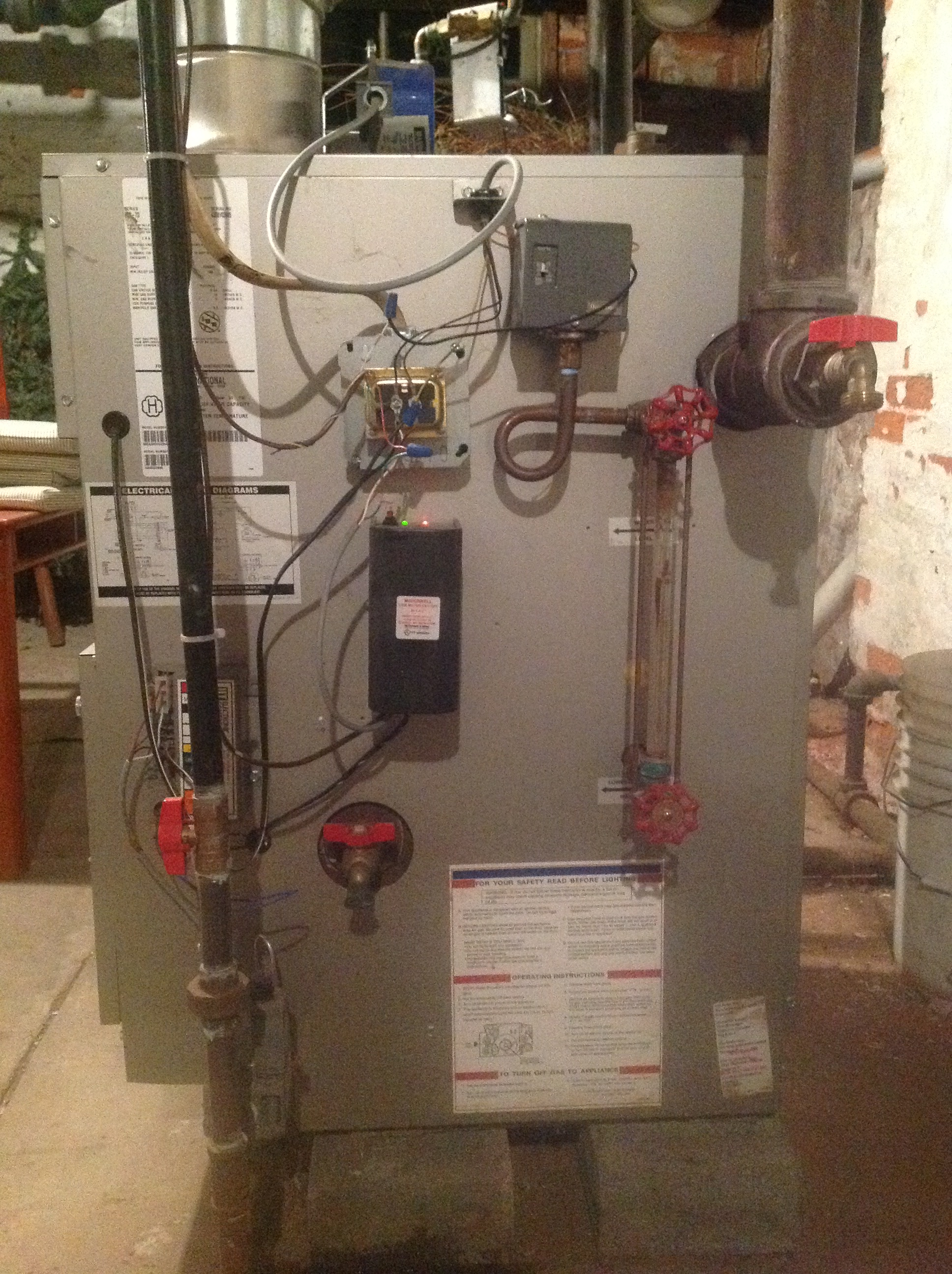 Boiler keeps calling for water, sight glass full — Heating Help The Wall