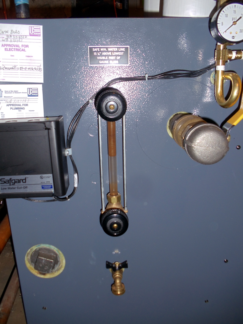 dirty sightglass — Heating Help The Wall