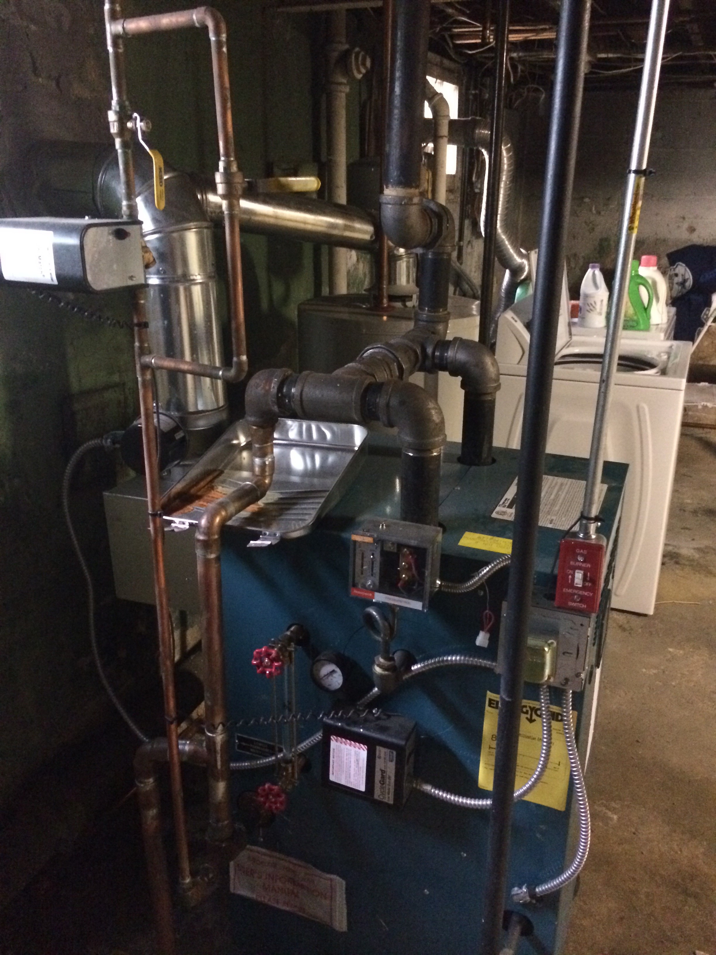 Burnham IN4 steam boiler piping — Heating Help The Wall
