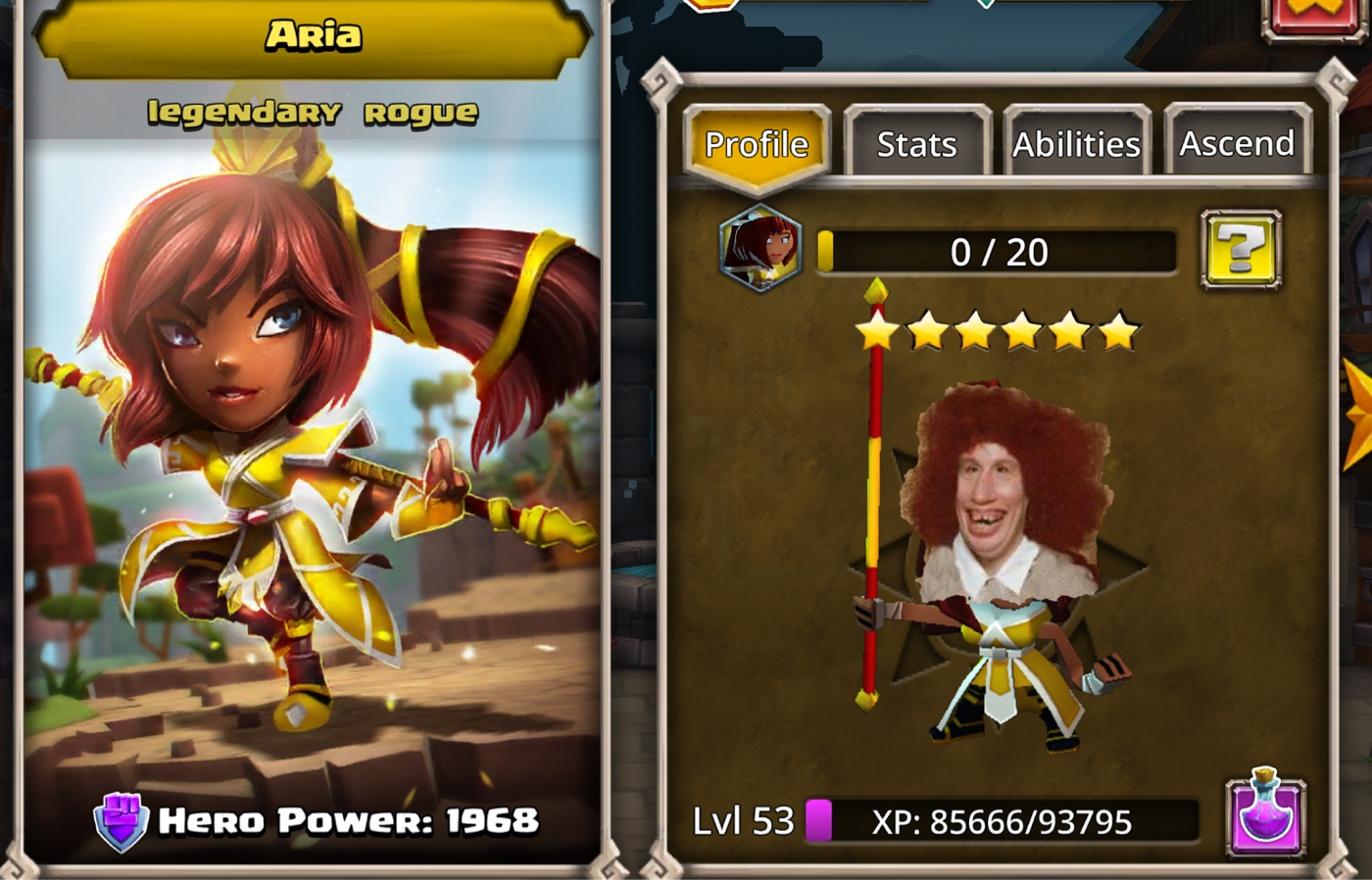 Hero Spotlight Aria — Dungeon Boss