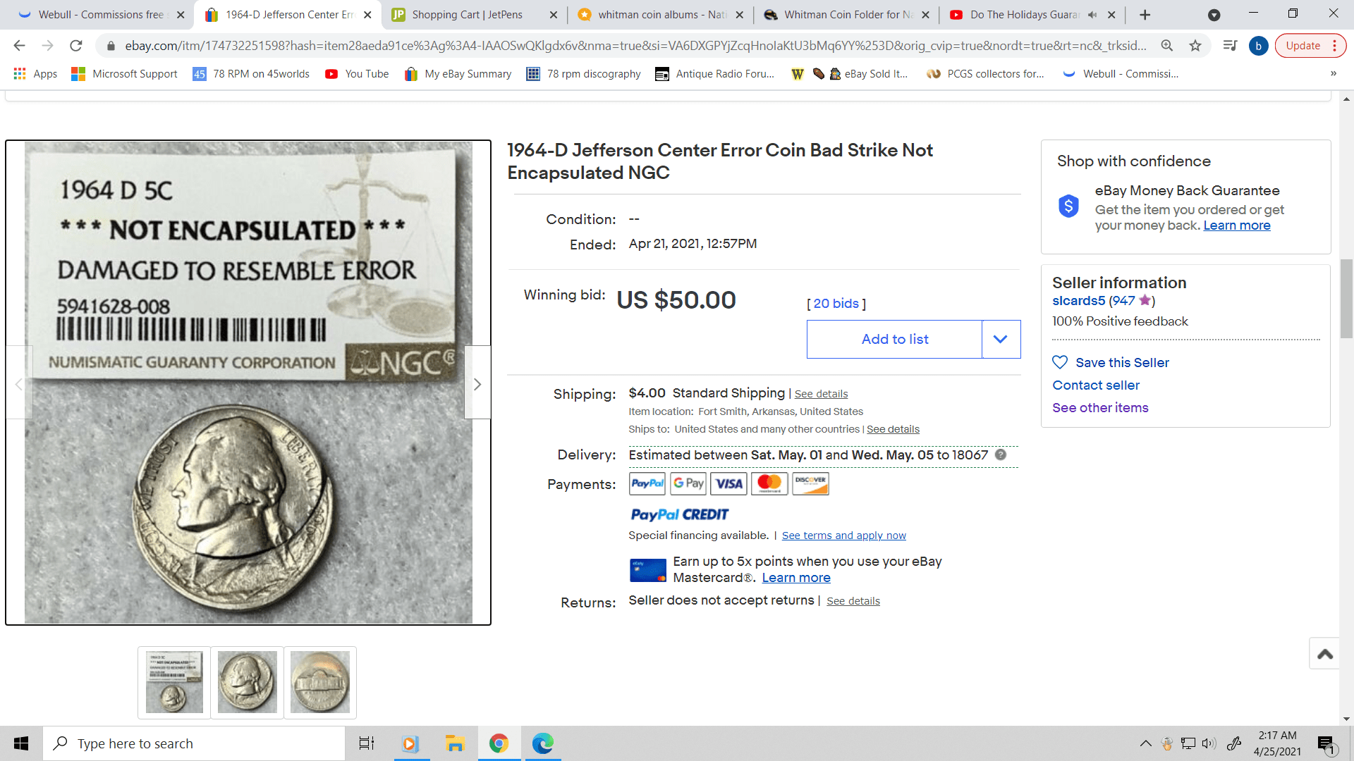 Fake error sells for 50 on ebay — Collectors Universe