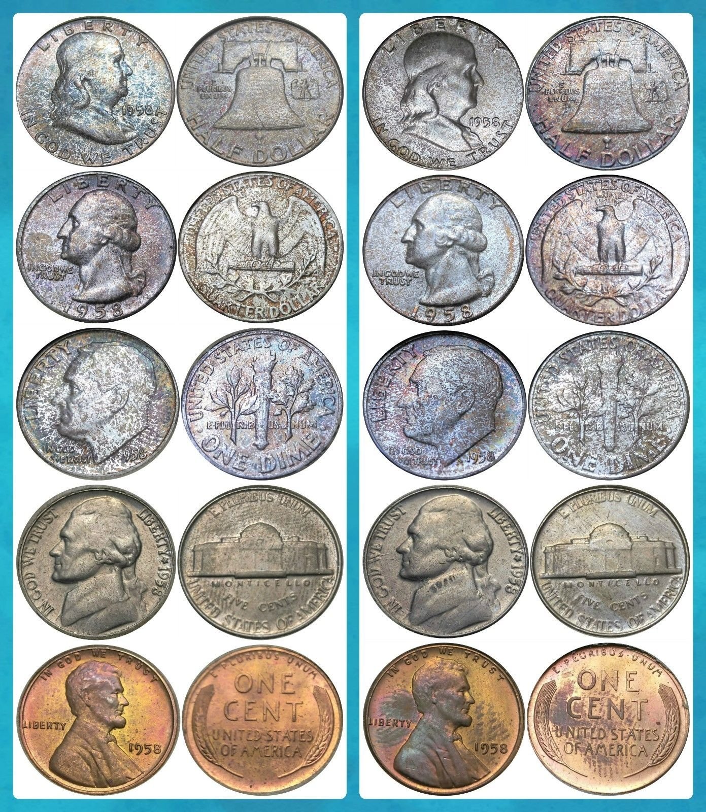 Many Nice Rainbow Toned Coins OVER — Collectors Universe