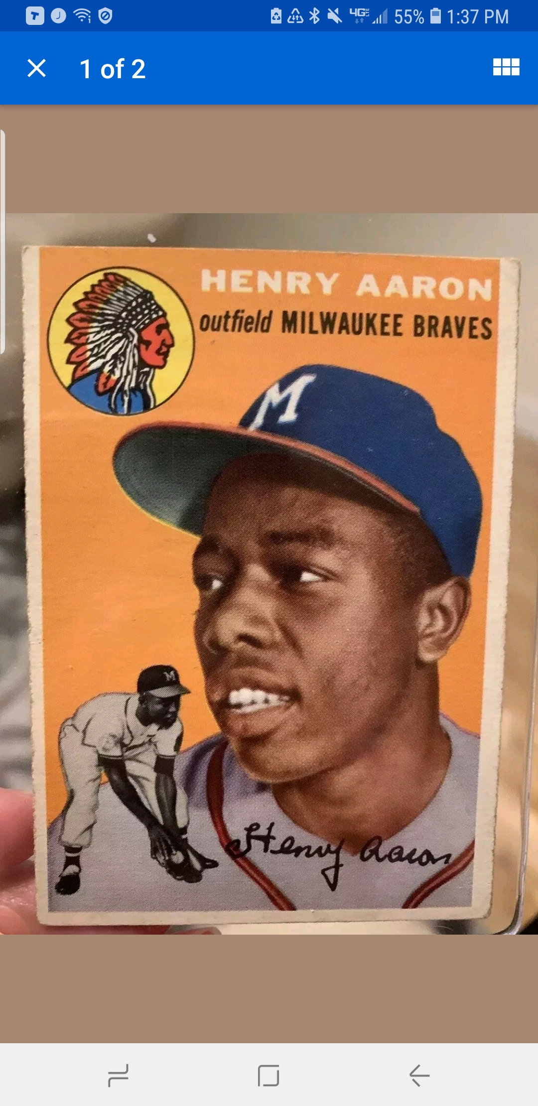 Hank Aaron '54 Topps card — Collectors Universe