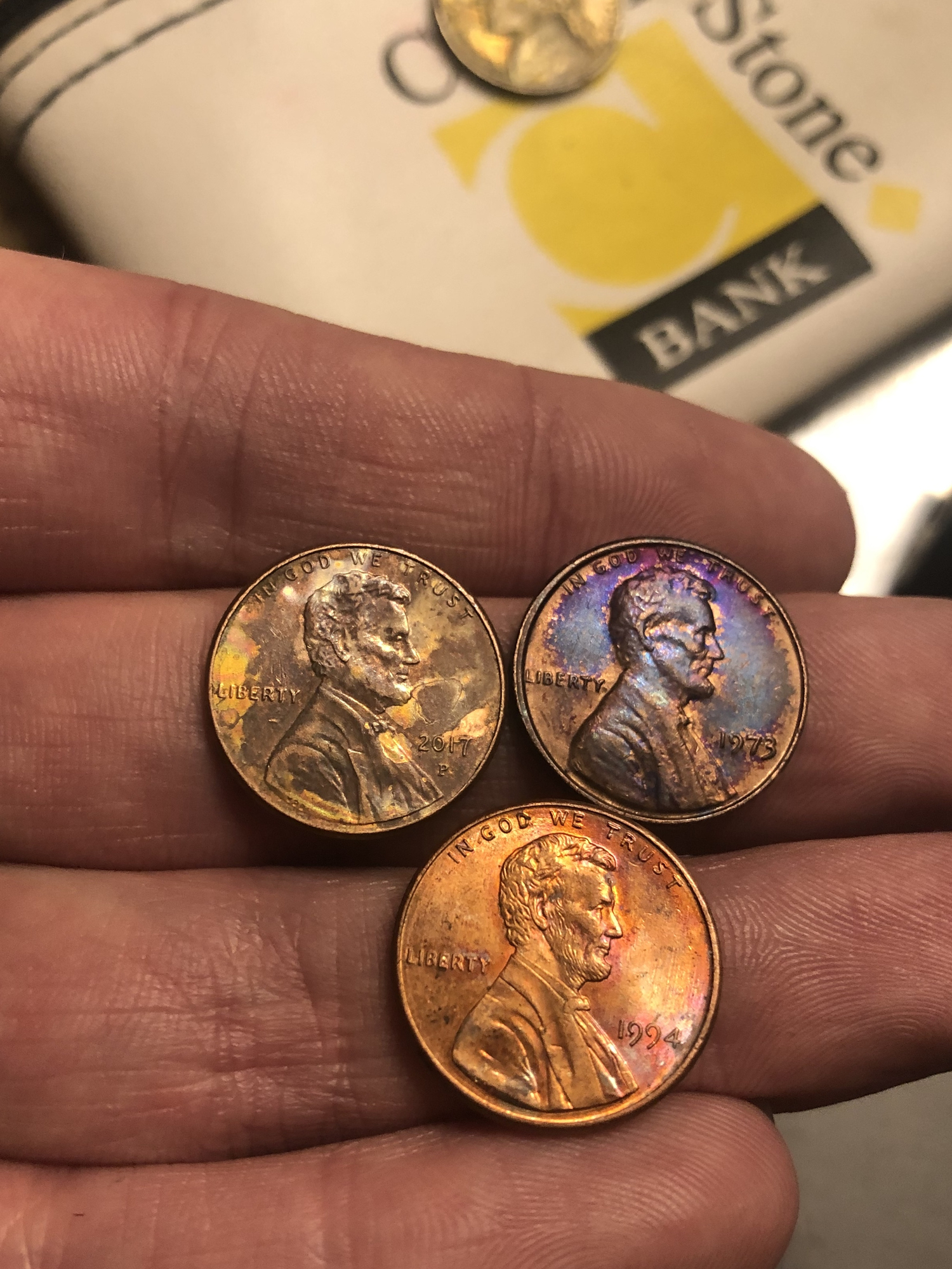 3 toned pennies I found — Collectors Universe