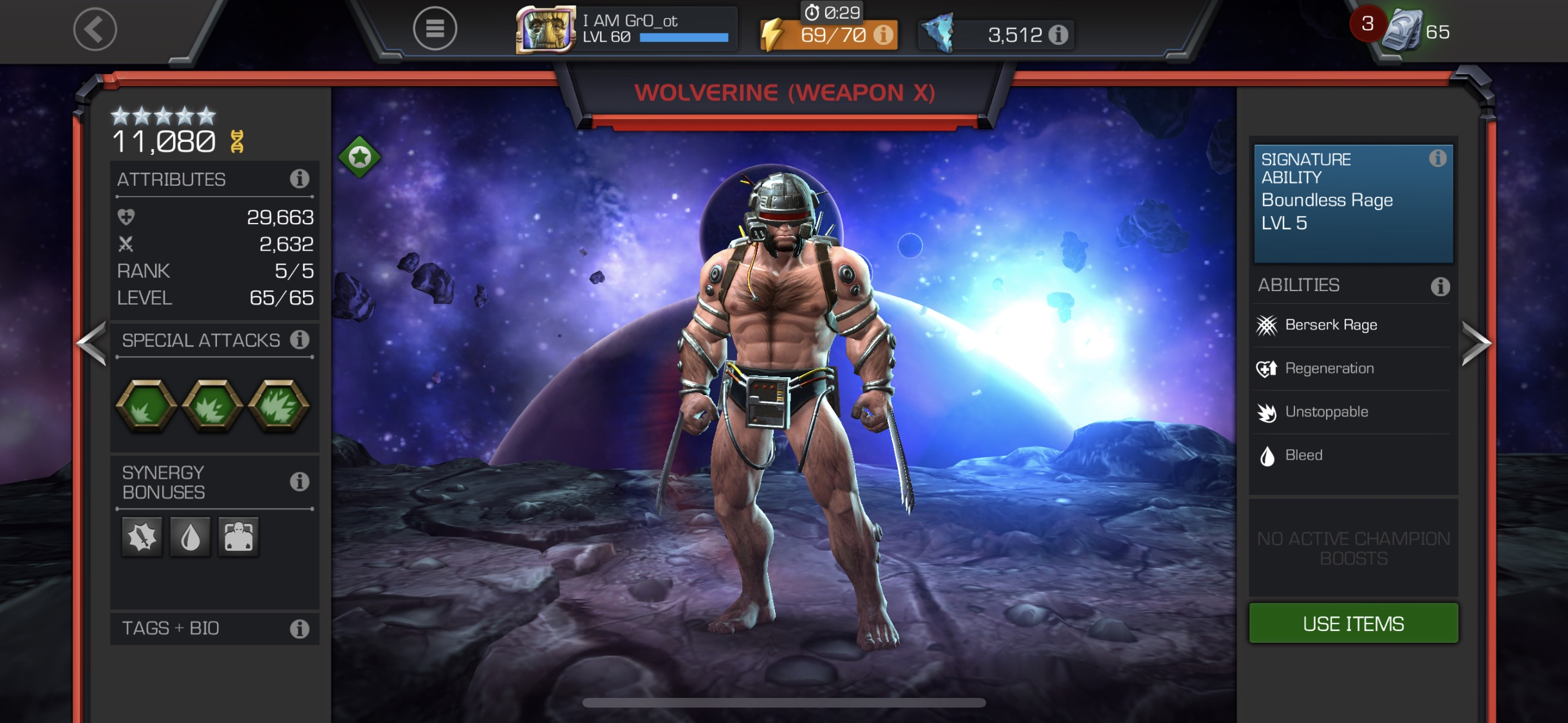 Need information about Weapon X — Marvel Contest of Champions