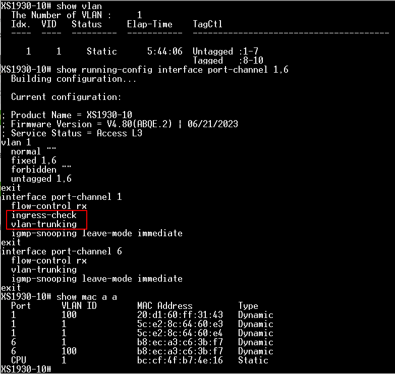 What will happen if a port enable ingress checking and VLAN trunking? — Zyxel Community