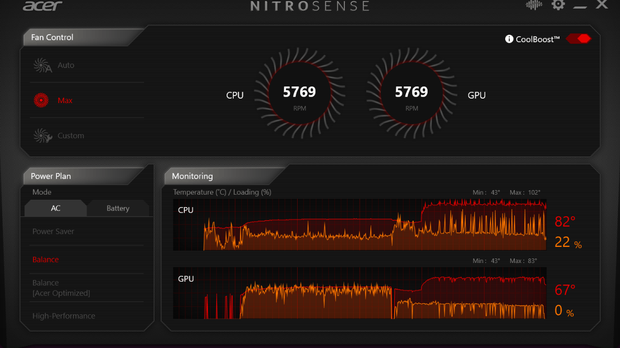 My Acer Nitro 5 (AN51543) High Thermal Temperature — Acer Community