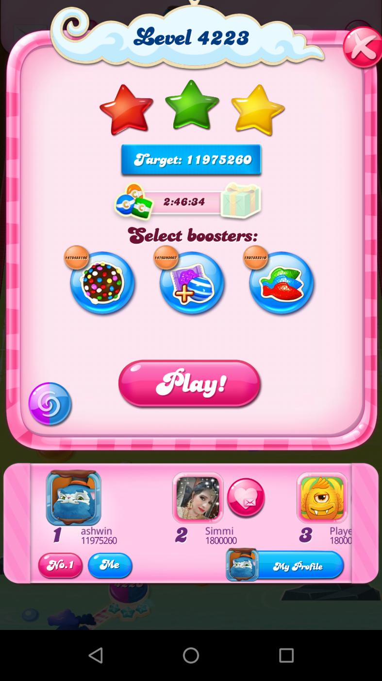 Candy crush saga level 4223 how to score sugar stars? — King Community