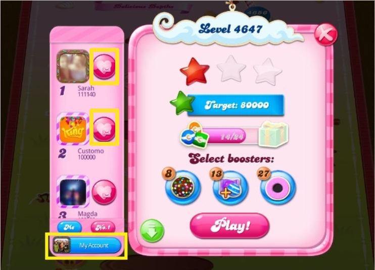 Candy Crush Sagas new Account view — King Community