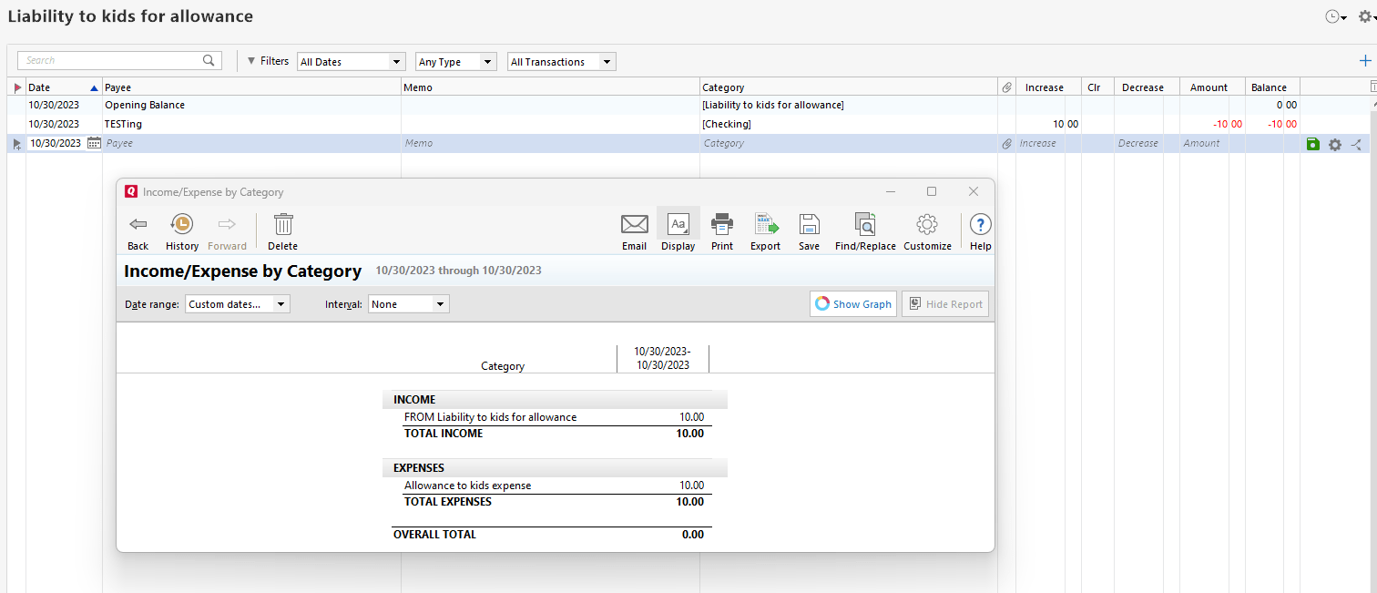 Quicken refuses to enter a transaction with a negative amount for a liability transfer — Quicken