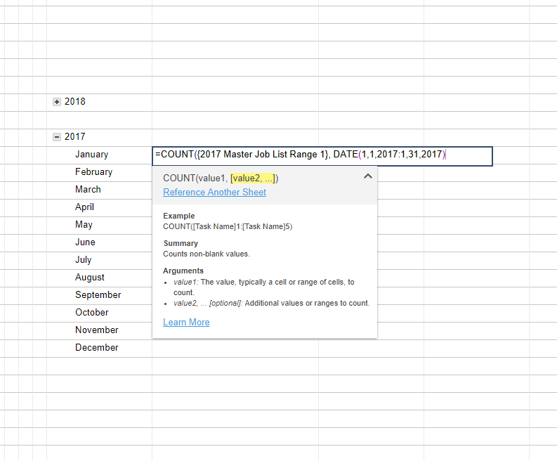 Counting Number Rows Between Certain Dates — Smartsheet Community