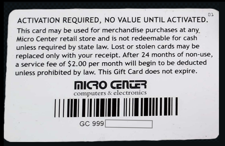 How do I check the balance of a Micro Center gift card? Micro Center