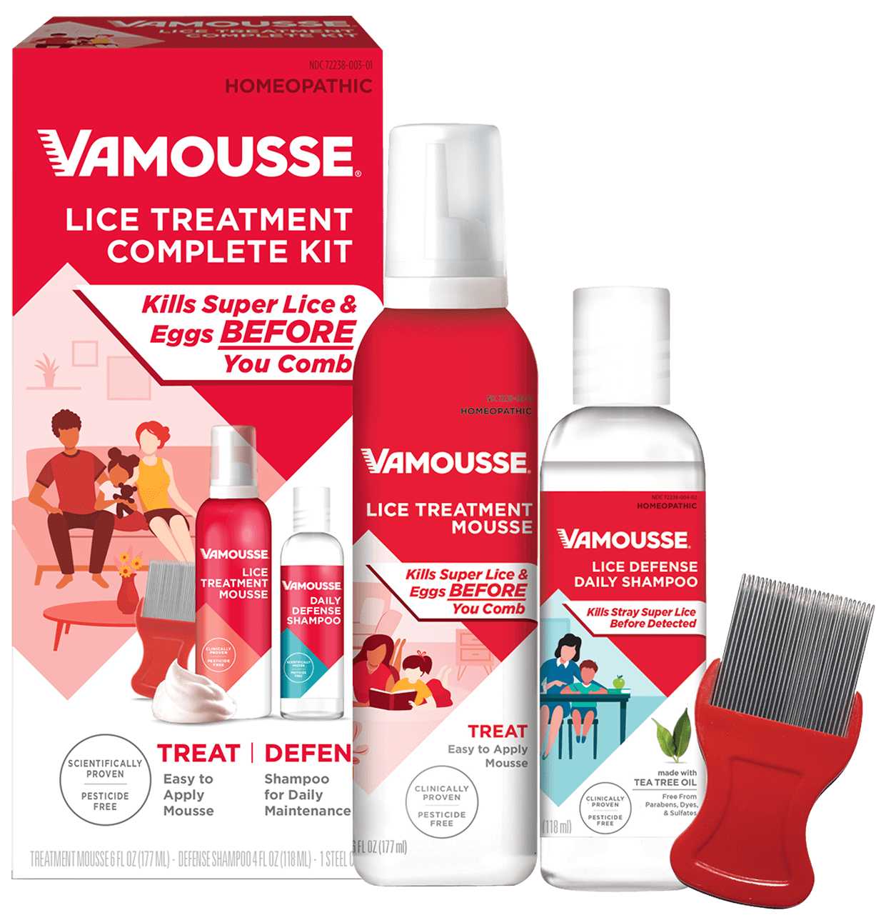Lice Treatment Complete Kit Vamousse