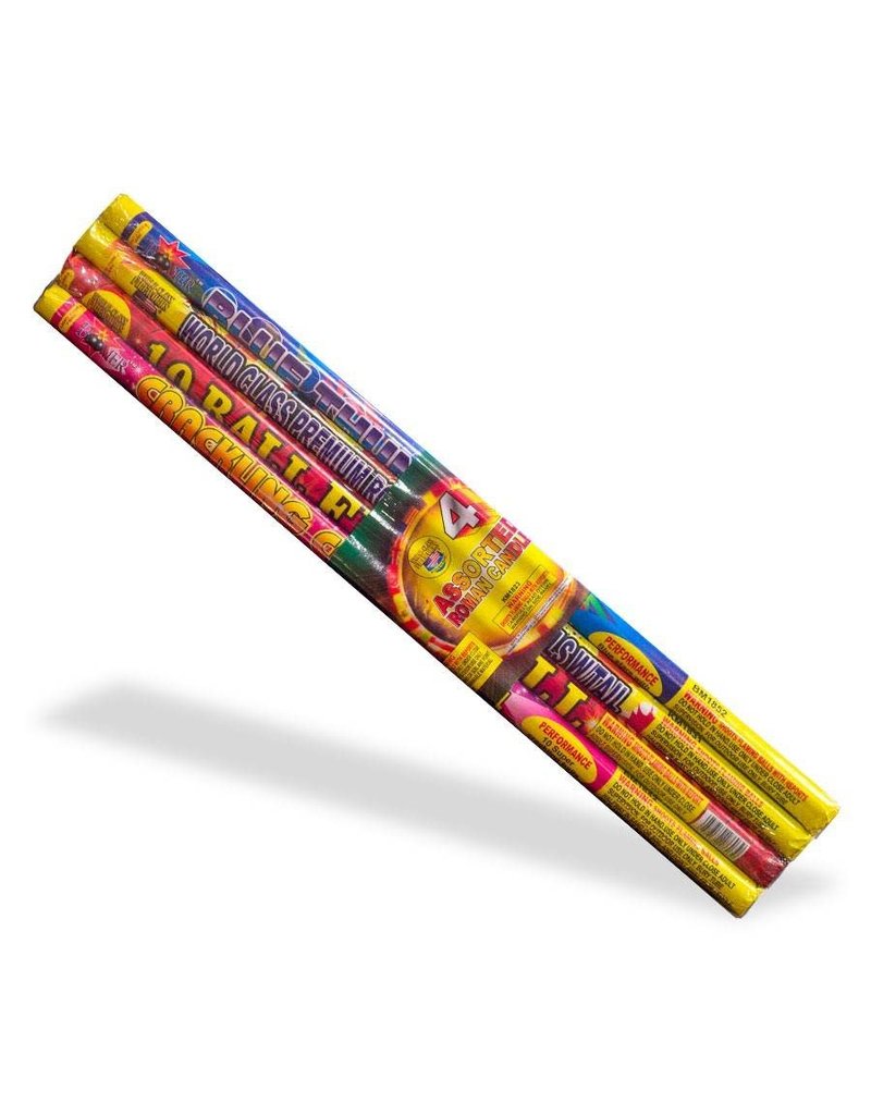 10 Ball Roman Candle 4 Assorted Effects USAFireworks
